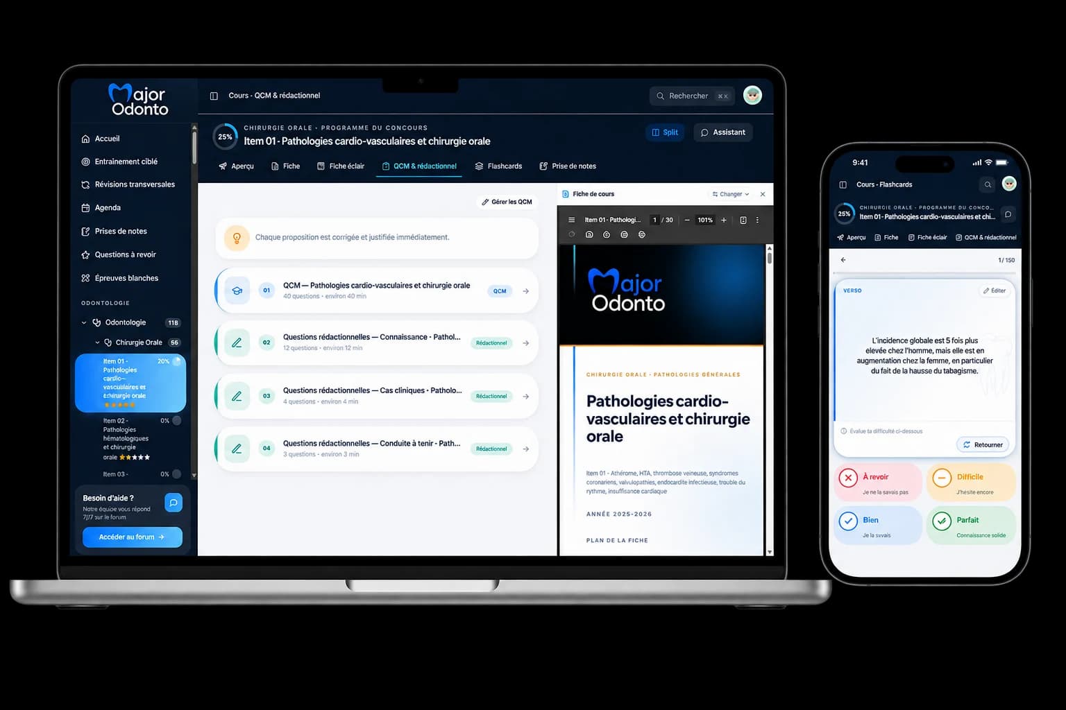 La plateforme sur ordinateur et sur téléphone.